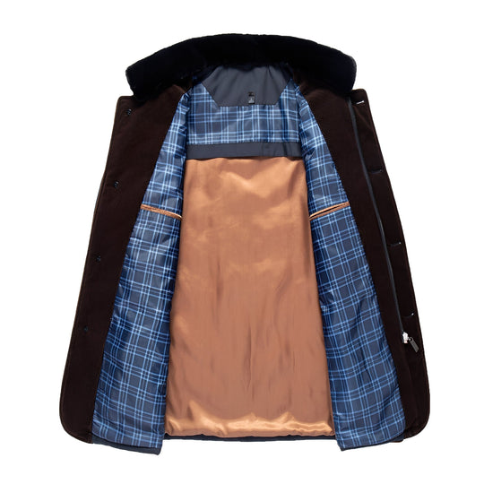 EB | Elegante, gepolsterte Jacke mit Knöpfen für Männer