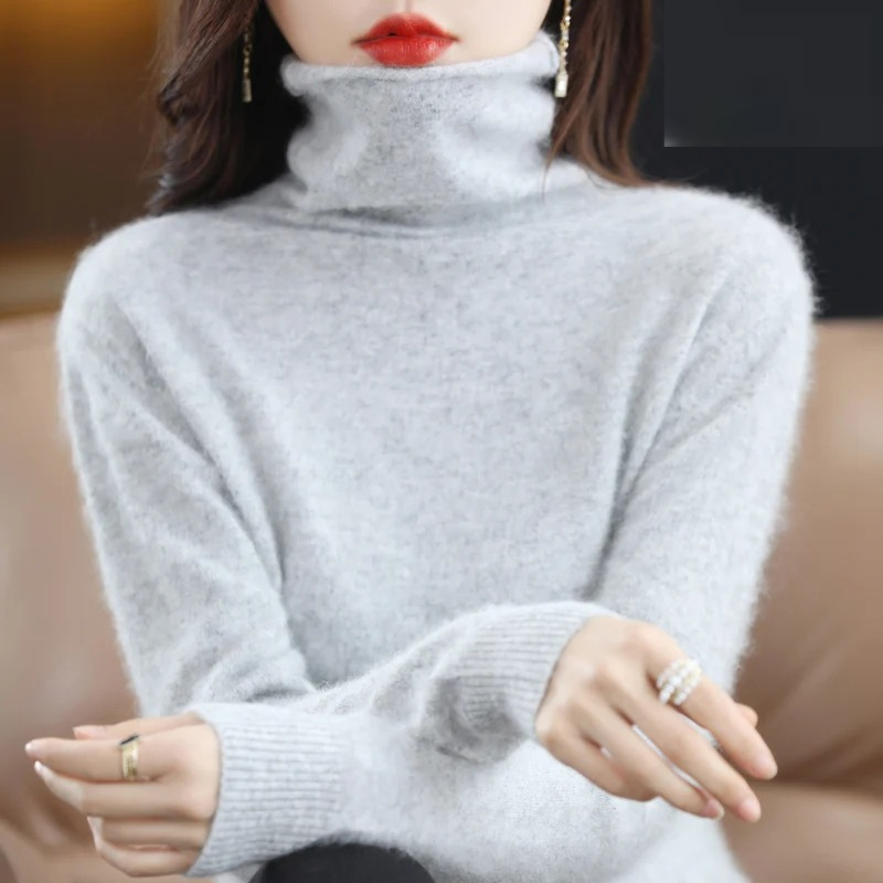 EB | Pullover Damen Weicher Rollkragenpullover, Warm & Luxuriöses Design