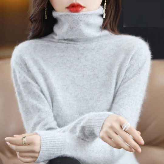 EB | Pullover Damen Weicher Rollkragenpullover, Warm & Luxuriöses Design