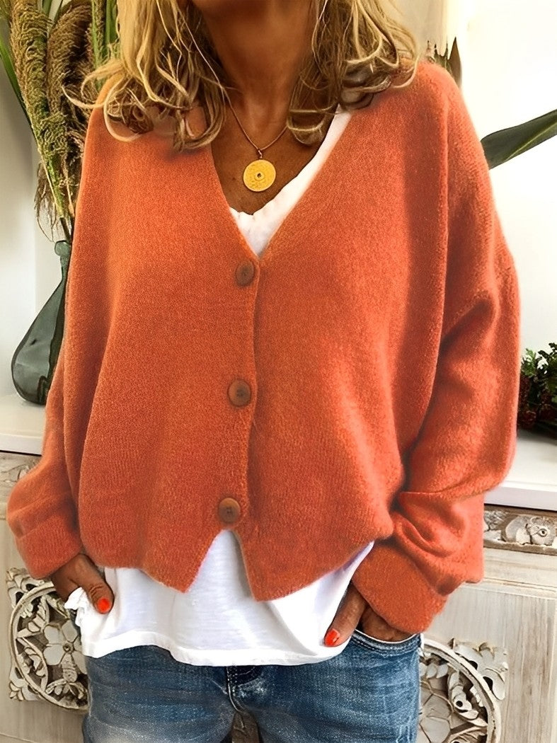 EB | Lässiger Cardigan mit Knöpfen für Frauen