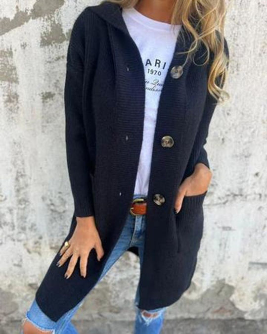 EB | Kapuzenstrickjacke mit Taschen