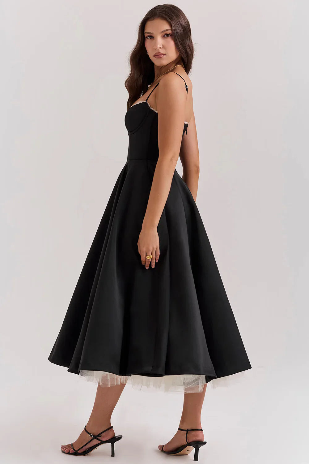 EB | Kleid Aus Satinmaterial Für Damen