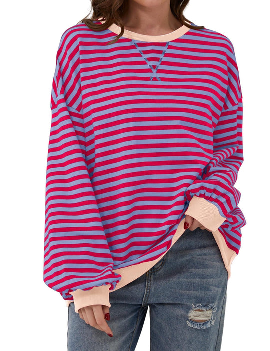 EB | Eleganter, lockerer Damenpullover mit Streifen