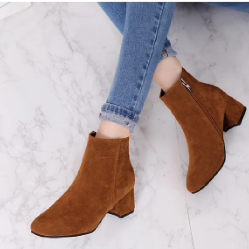 EB | Moderne Wild Ankle Boots mit Bequemem Absatz Damen Ankle Boots
