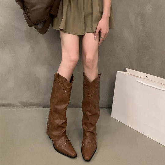 Knöchelstiefel Cowboy Stiefel Damen