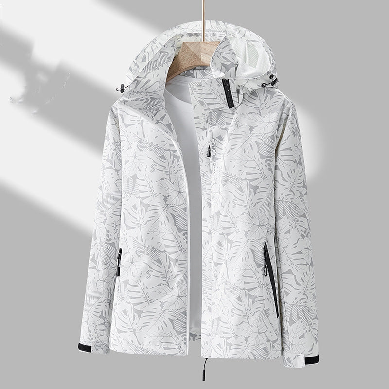 EB | Stilvolle Damen-Outdoor-Jacke mit Muster und Kapuze