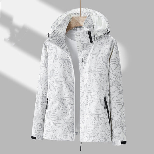 EB | Stilvolle Damen-Outdoor-Jacke mit Muster und Kapuze