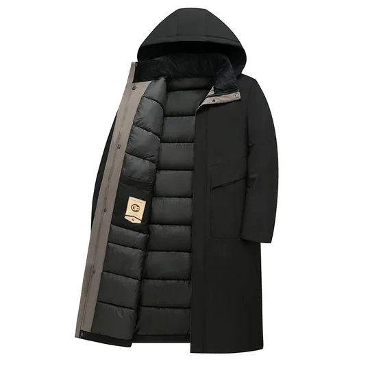 EB | Herren Longline Parka - Mit Kapuze und isolierter Fütterung