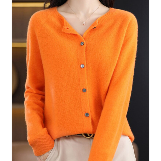 EB | Cardigan - 100% Merinowolle Weicher Strickpullover