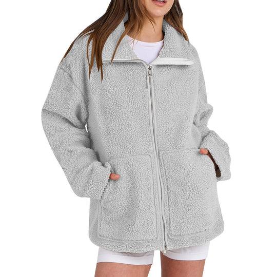EB | Locker Wollmantel mit Rollkragen für Damen