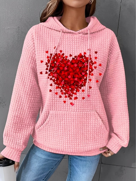 EB | Bedruckter, Warmer Kapuzensweatshirt für Frauen