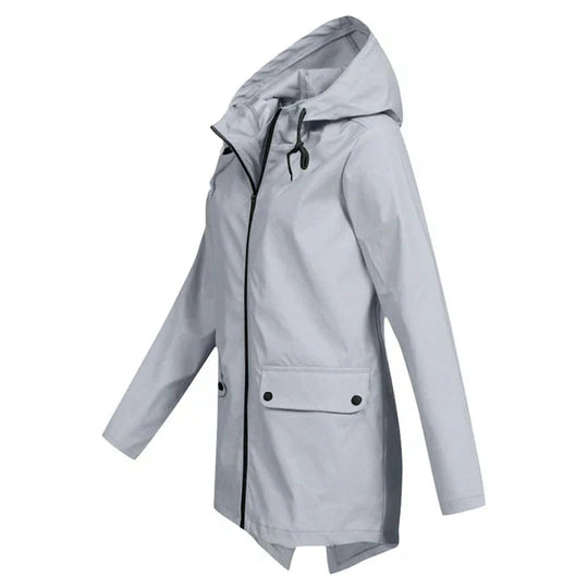 EB | Trendy Damen Regenjacke mit Kapuze