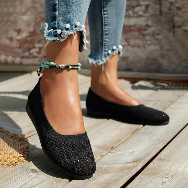 Lässige Atmungsaktive Flache Schuhe EB