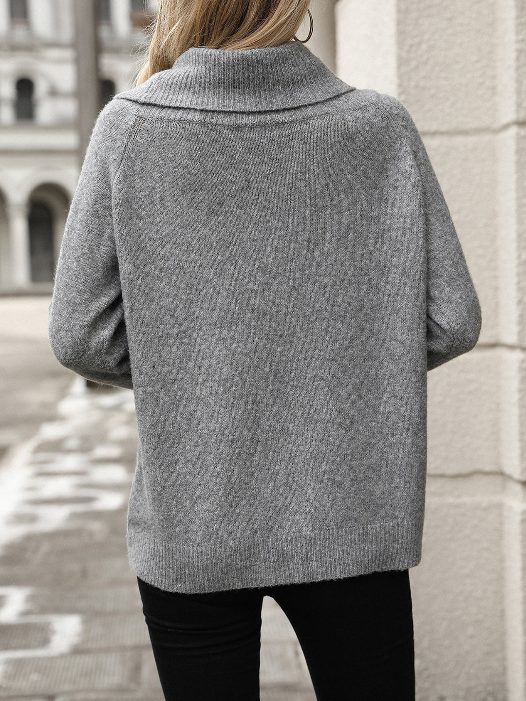 EB | Sweater - Lässiger Rollkragenweicher Pullover