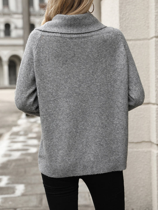 EB | Sweater - Lässiger Rollkragenweicher Pullover