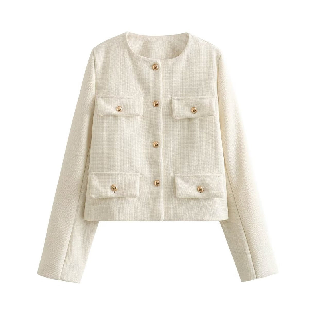 EB | Hals Einfarbig Einreiher Jacke