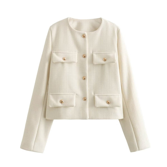 EB | Hals Einfarbig Einreiher Jacke