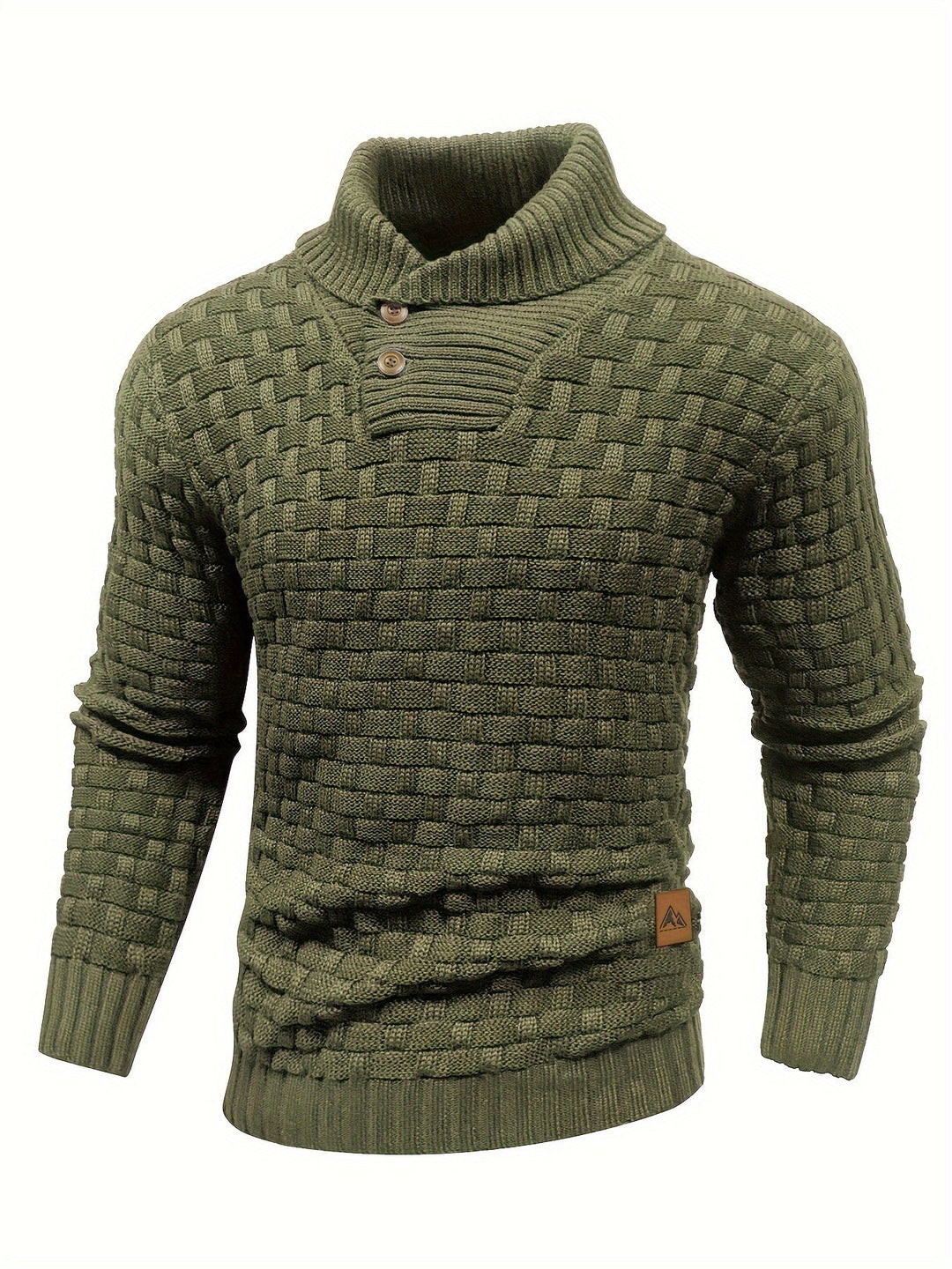 EB | Strickpullover mit Geflochtenem Muster Klassisch und Bequem Perfekt für Den Alltag
