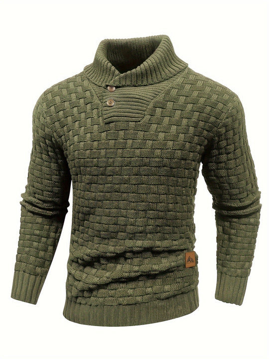 EB | Strickpullover mit Geflochtenem Muster Klassisch und Bequem Perfekt für Den Alltag