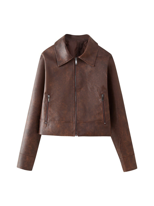 EB | Lederjacke & Kurzes Rock Koordinationsset