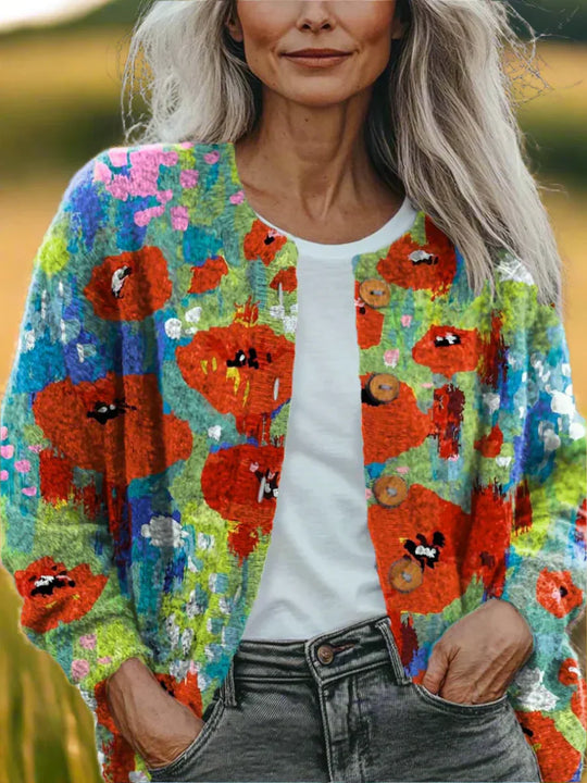 EB | Stylische Patchwork-Strickjacke für Damen