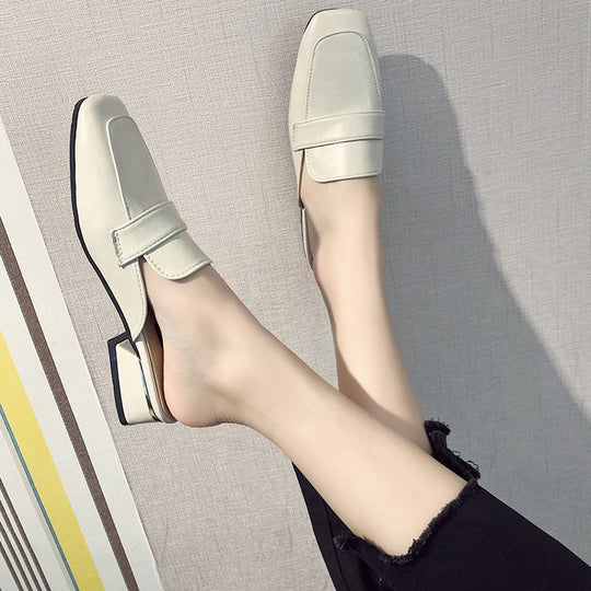 Damen elegante Mules mit schicker Schlaufenverzierung EB