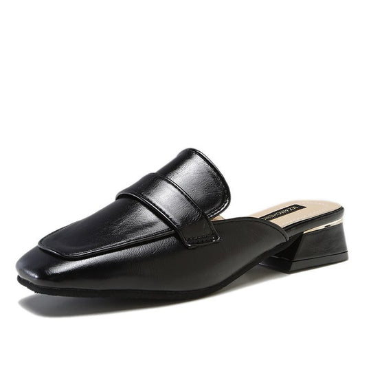 Damen elegante Mules mit schicker Schlaufenverzierung EB