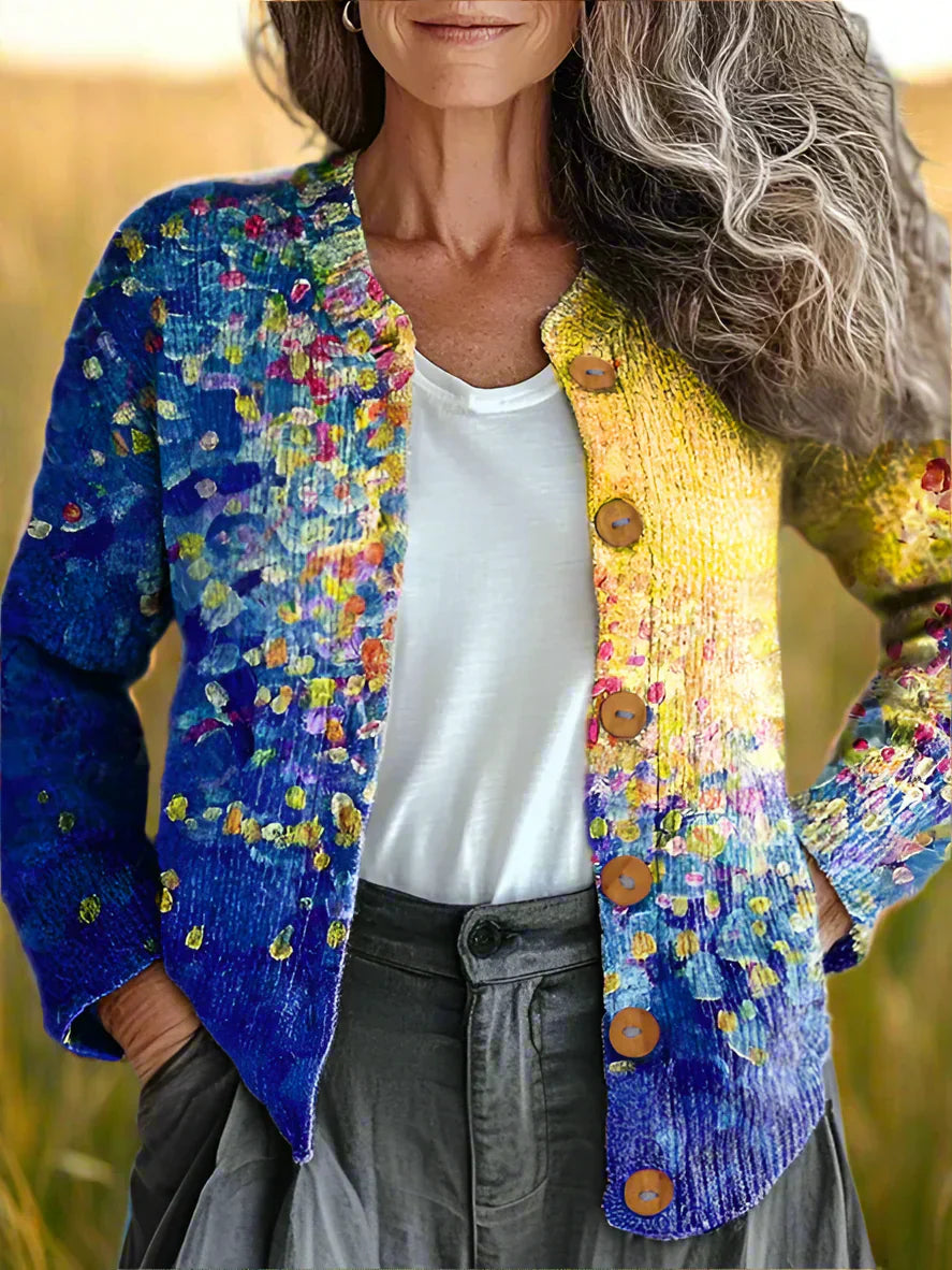 EB | Stylische Patchwork-Strickjacke für Damen