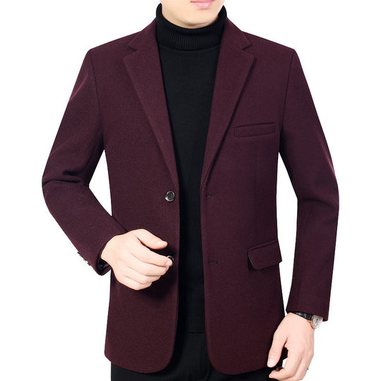 Herren Elegantes Wollmix-Sakko mit Slim Fit und Reverskragen EB