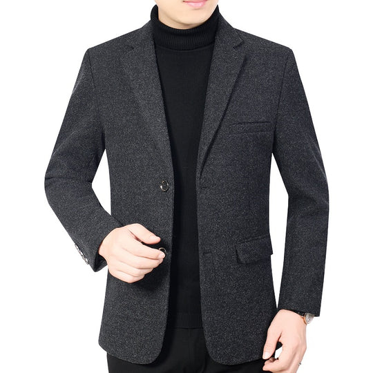 Herren Elegantes Wollmix-Sakko mit Slim Fit und Reverskragen EB