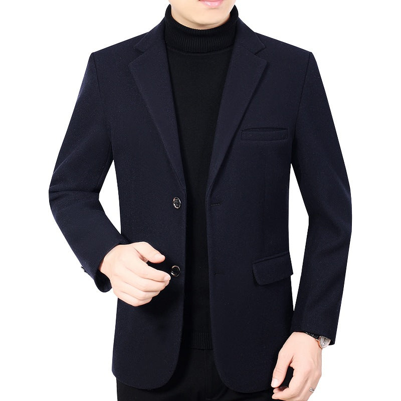 Herren Elegantes Wollmix-Sakko mit Slim Fit und Reverskragen EB