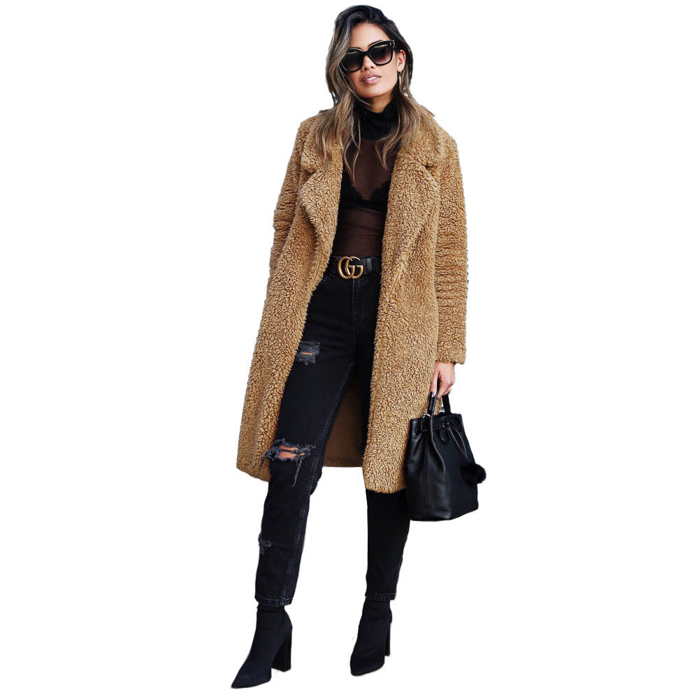 Damen Teddyfell Mantel EB