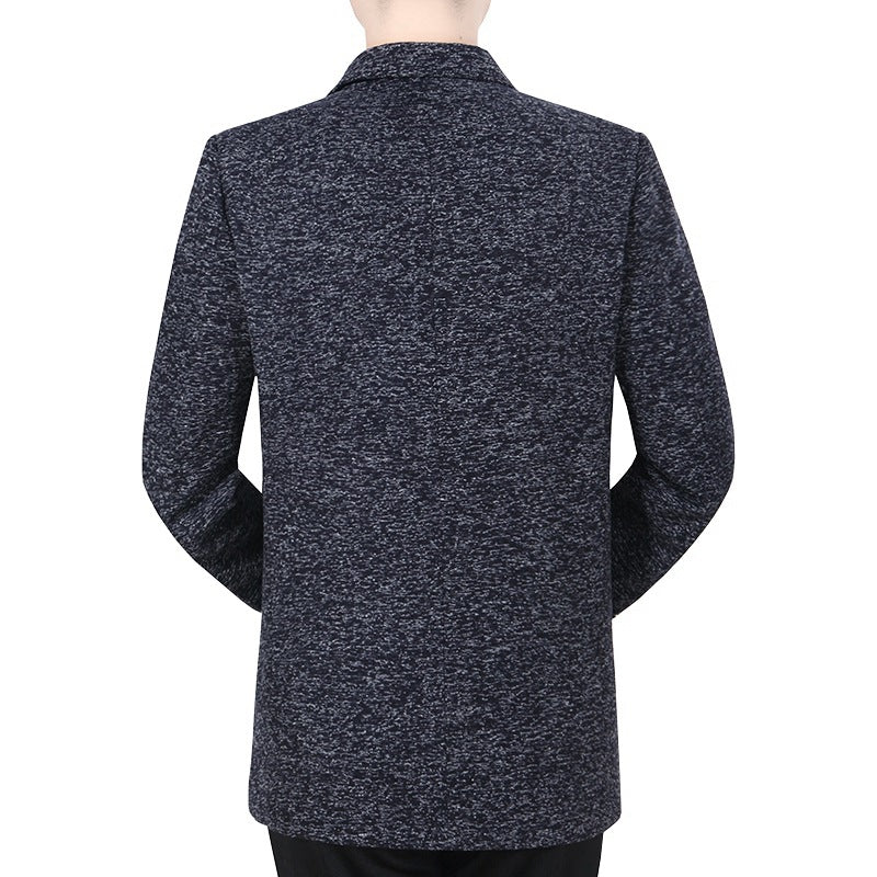 Herren Strukturiertes Casual-Sakko mit dezentem Melange-Effekt und Zweiknopf-Silhouette EB