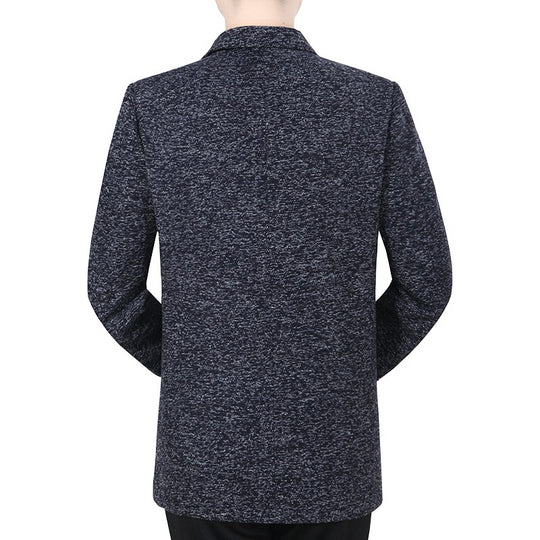 Herren Strukturiertes Casual-Sakko mit dezentem Melange-Effekt und Zweiknopf-Silhouette EB