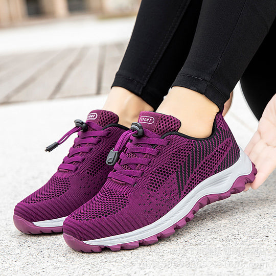 Damen Sportliche Laufschuhe mit atmungsaktiver Mesh-Oberfläche und innovativem Schnellschnürsystem EB