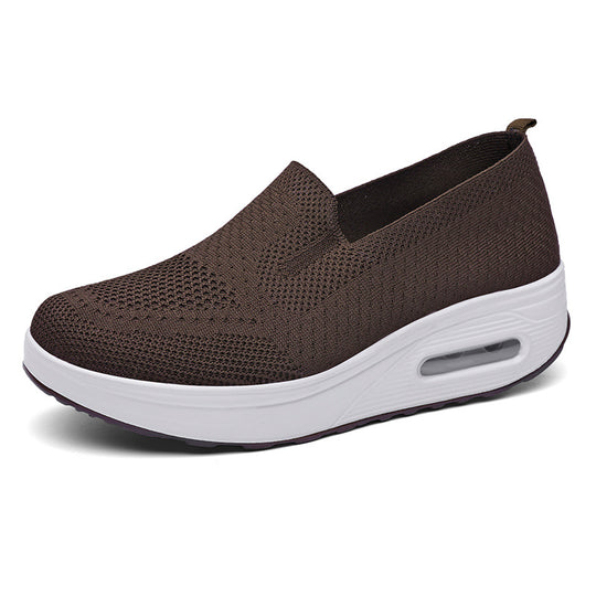 Damen Komfortable Slip-On Sneakers mit atmungsaktivem Obermaterial und dämpfender Sohle EB