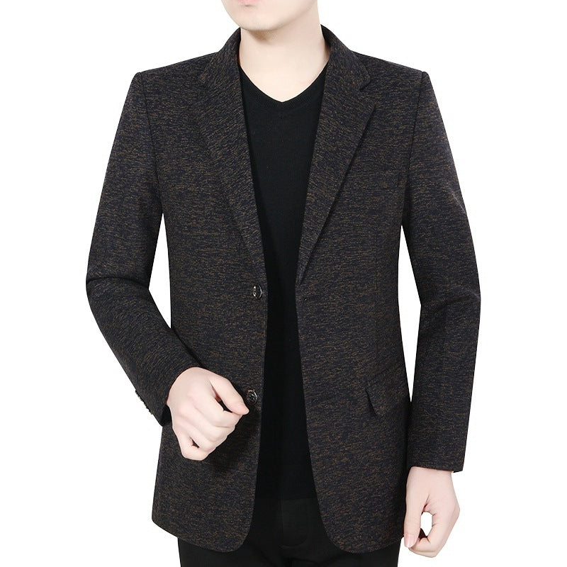 Herren Strukturiertes Casual-Sakko mit dezentem Melange-Effekt und Zweiknopf-Silhouette EB