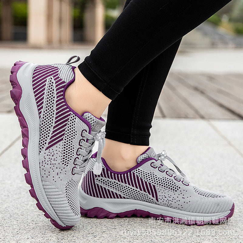 Damen Sportliche Laufschuhe mit atmungsaktiver Mesh-Oberfläche und innovativem Schnellschnürsystem EB