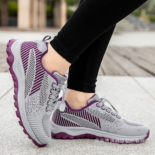 Damen Sportliche Laufschuhe mit atmungsaktiver Mesh-Oberfläche und innovativem Schnellschnürsystem EB