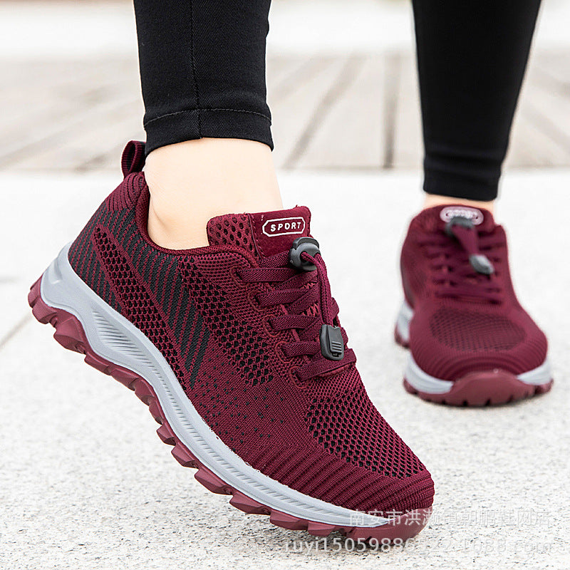 Damen Sportliche Laufschuhe mit atmungsaktiver Mesh-Oberfläche und innovativem Schnellschnürsystem EB