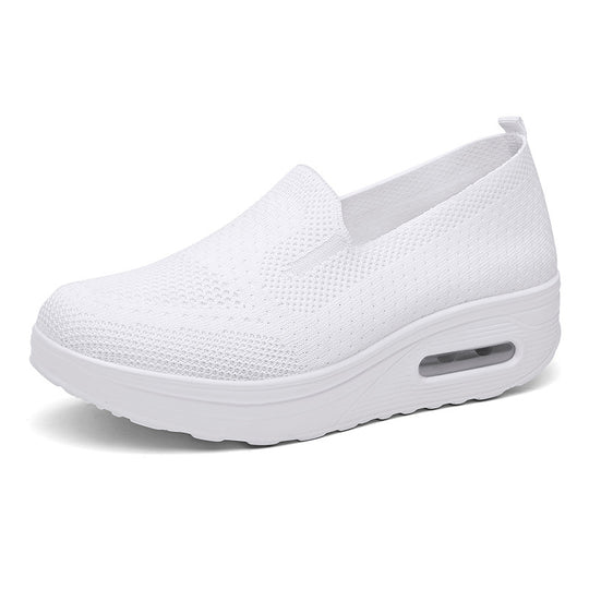 Damen Komfortable Slip-On Sneakers mit atmungsaktivem Obermaterial und dämpfender Sohle EB