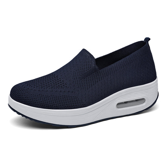 Damen Komfortable Slip-On Sneakers mit atmungsaktivem Obermaterial und dämpfender Sohle EB