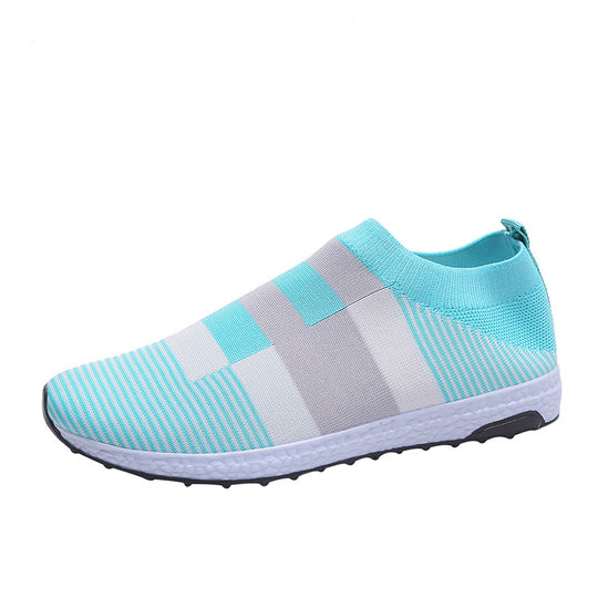 Damen Sportliche Slip-On Sneakers mit atmungsaktivem Obermaterial und rutschfester Sohle EB