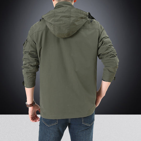 Herren  multifunktionale Utility-Fieldjacke mit zahlreichen Klapp- und Reißverschlusstaschen sowie D-Ring EB