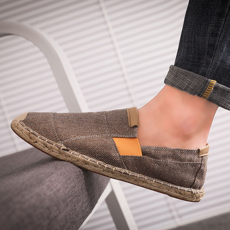 EB | Boss Stilvolle Handgemachte Leinwandstrohschuhe Sommer-Chic