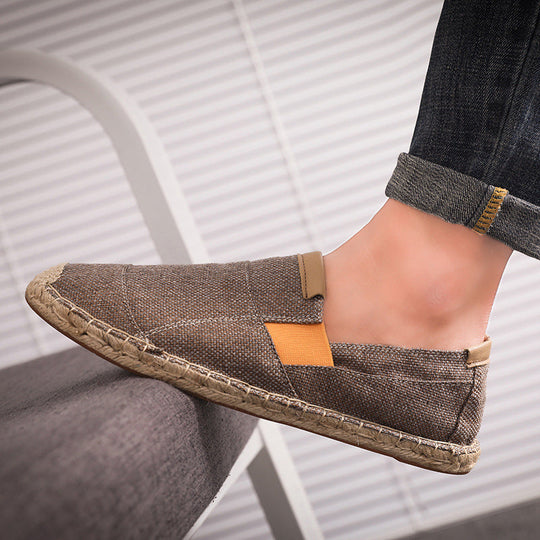 EB | Boss Stilvolle Handgemachte Leinwandstrohschuhe Sommer-Chic