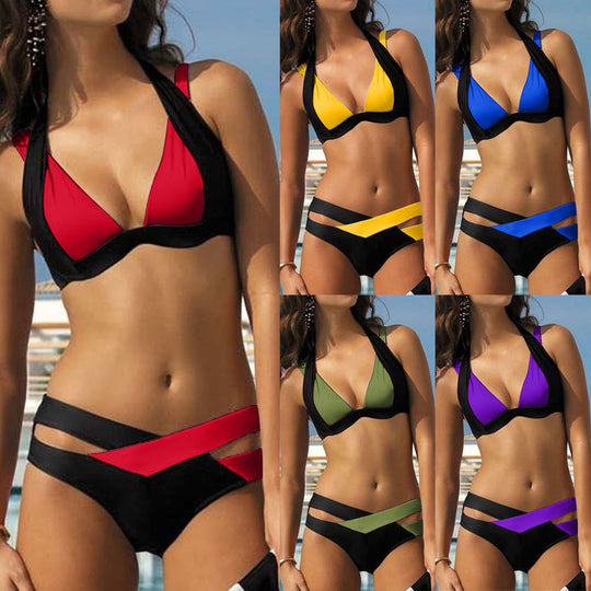 Damen Hochwertiger Triangel-Bikini mit modischem Schnitt EB