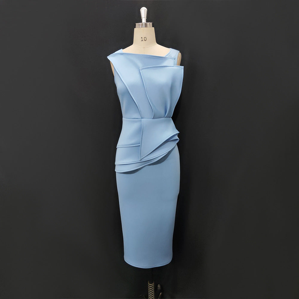 Damen figurbetontes Kleid mit Drapierung EB