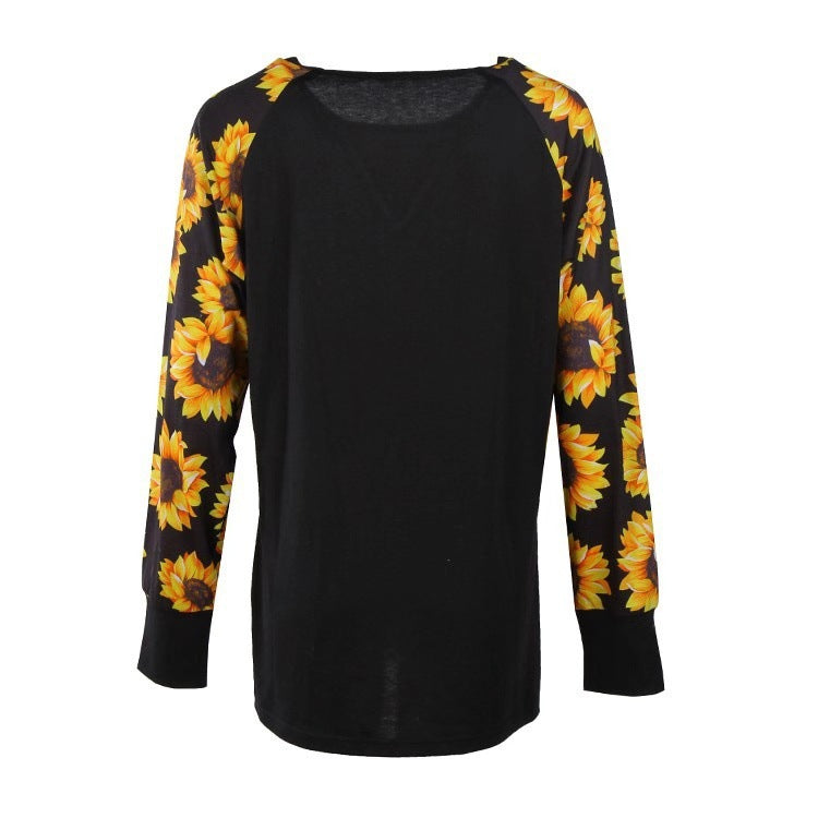 Damen Langarmshirt mit floralem Armdesign EB