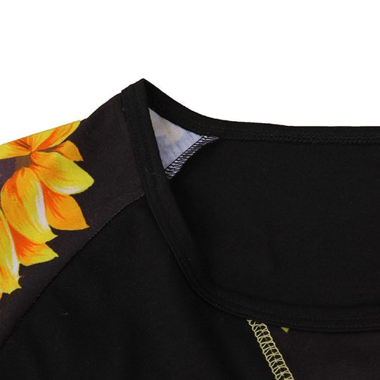 Damen Langarmshirt mit floralem Armdesign EB